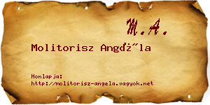 Molitorisz Angéla névjegykártya
